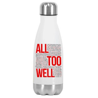 All Too Well Swiftie Stainless Steel Insulated Water Bottle