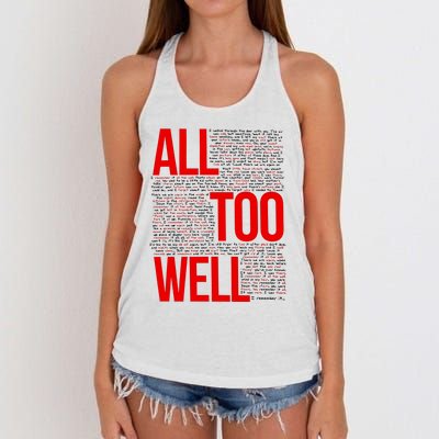 All Too Well Swiftie Women's Knotted Racerback Tank