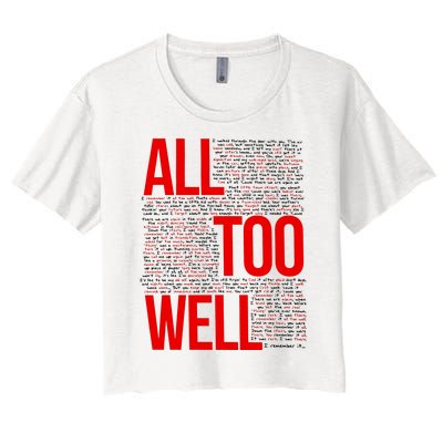 All Too Well Swiftie Women's Crop Top Tee