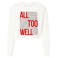 All Too Well Swiftie Cropped Pullover Crew