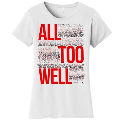 All Too Well Swiftie Women's T-Shirt