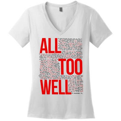 All Too Well Swiftie Women's V-Neck T-Shirt