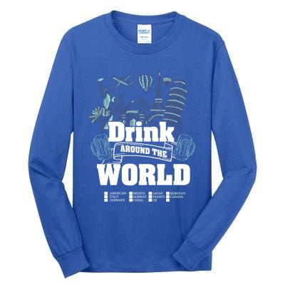 Around The World Traveler Cool Gift Tall Long Sleeve T-Shirt