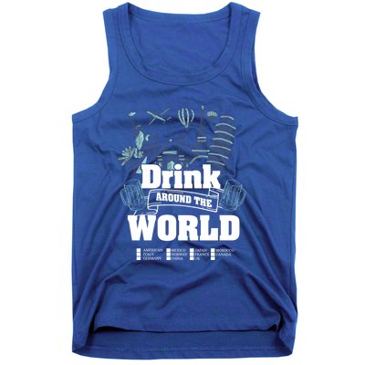 Around The World Traveler Cool Gift Tank Top