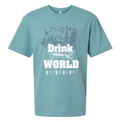 Around The World Traveler Cool Gift Sueded Cloud Jersey T-Shirt