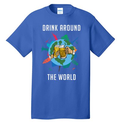 Around The World Vacation Ing Beer Traveler Gift Tall T-Shirt