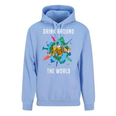 Around The World Vacation Ing Beer Traveler Gift Unisex Surf Hoodie