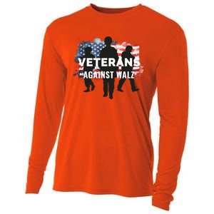 Anti Tim Walz Stolen Valor Veterans Against Walz Cooling Performance Long Sleeve Crew