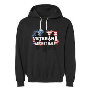 Anti Tim Walz Stolen Valor Veterans Against Walz Garment-Dyed Fleece Hoodie