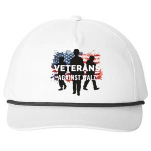 Anti Tim Walz Stolen Valor Veterans Against Walz Snapback Five-Panel Rope Hat