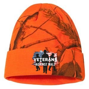 Anti Tim Walz Stolen Valor Veterans Against Walz Kati Licensed 12" Camo Beanie