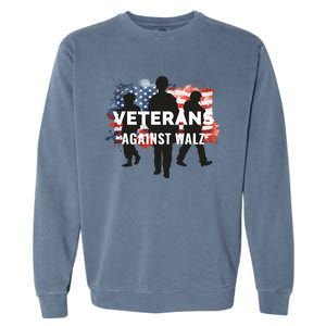 Anti Tim Walz Stolen Valor Veterans Against Walz Garment-Dyed Sweatshirt