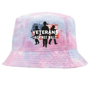 Anti Tim Walz Stolen Valor Veterans Against Walz Tie-Dyed Bucket Hat