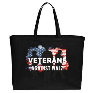 Anti Tim Walz Stolen Valor Veterans Against Walz Cotton Canvas Jumbo Tote