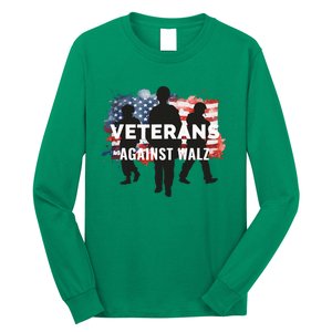 Anti Tim Walz Stolen Valor Veterans Against Walz Long Sleeve Shirt