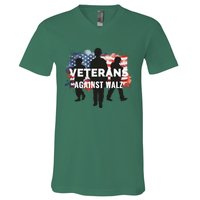 Anti Tim Walz Stolen Valor Veterans Against Walz V-Neck T-Shirt