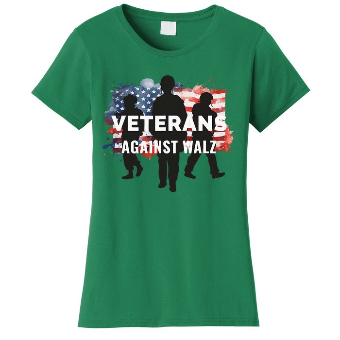 Anti Tim Walz Stolen Valor Veterans Against Walz Women's T-Shirt