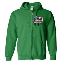 Anti Tim Walz Stolen Valor Veterans Against Walz Full Zip Hoodie