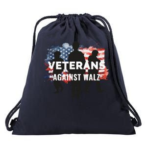 Anti Tim Walz Stolen Valor Veterans Against Walz Drawstring Bag