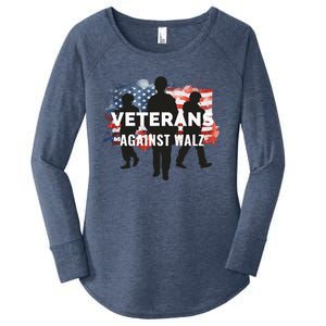 Anti Tim Walz Stolen Valor Veterans Against Walz Women's Perfect Tri Tunic Long Sleeve Shirt