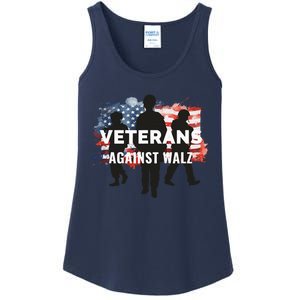 Anti Tim Walz Stolen Valor Veterans Against Walz Ladies Essential Tank