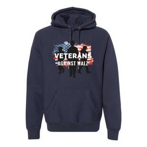 Anti Tim Walz Stolen Valor Veterans Against Walz Premium Hoodie