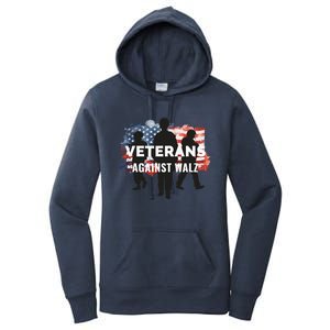 Anti Tim Walz Stolen Valor Veterans Against Walz Women's Pullover Hoodie