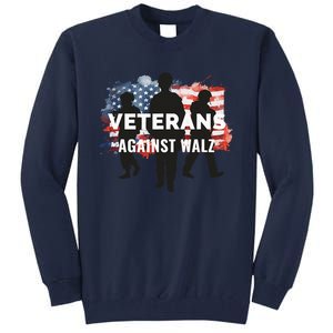 Anti Tim Walz Stolen Valor Veterans Against Walz Tall Sweatshirt