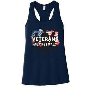 Anti Tim Walz Stolen Valor Veterans Against Walz Women's Racerback Tank