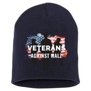 Anti Tim Walz Stolen Valor Veterans Against Walz Short Acrylic Beanie