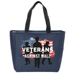 Anti Tim Walz Stolen Valor Veterans Against Walz Zip Tote Bag