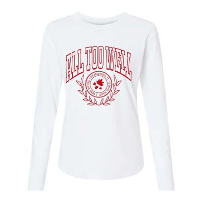 All Too Well Swiftie Womens Cotton Relaxed Long Sleeve T-Shirt