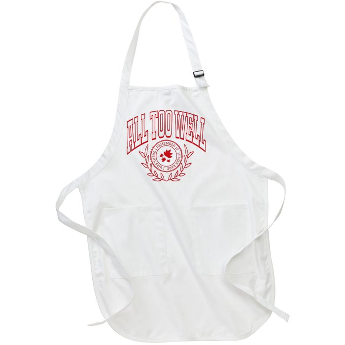 All Too Well Swiftie Full-Length Apron With Pockets