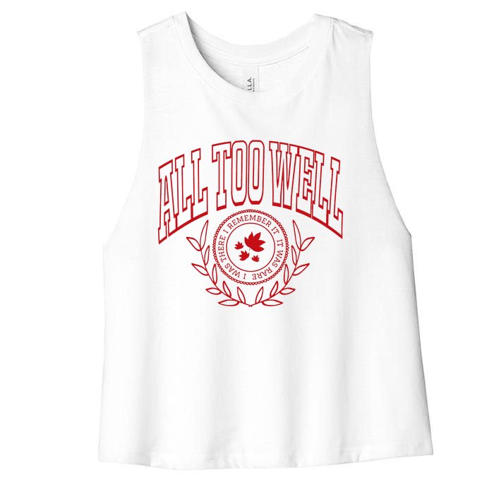 All Too Well Swiftie Women's Racerback Cropped Tank