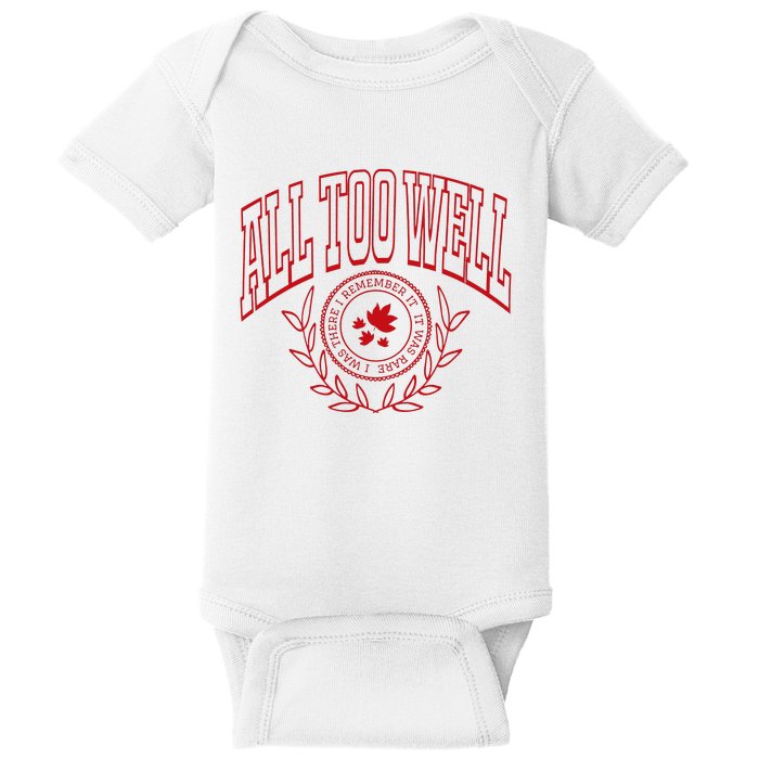 All Too Well Swiftie Baby Bodysuit