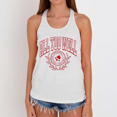 All Too Well Swiftie Women's Knotted Racerback Tank