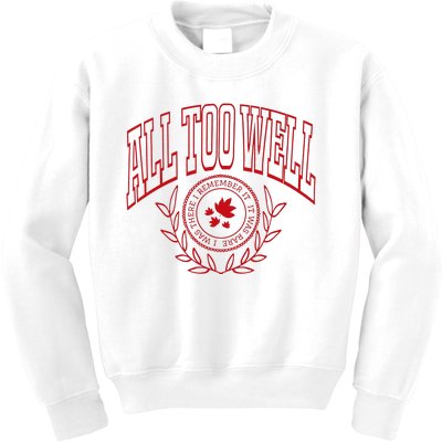 All Too Well Swiftie Kids Sweatshirt