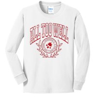 All Too Well Swiftie Kids Long Sleeve Shirt