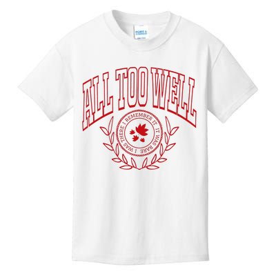 All Too Well Swiftie Kids T-Shirt