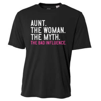 Aunt The Woman The Myth The Bad Influence Vintage Women Cooling Performance Crew T-Shirt