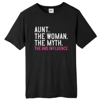 Aunt The Woman The Myth The Bad Influence Vintage Women Tall Fusion ChromaSoft Performance T-Shirt