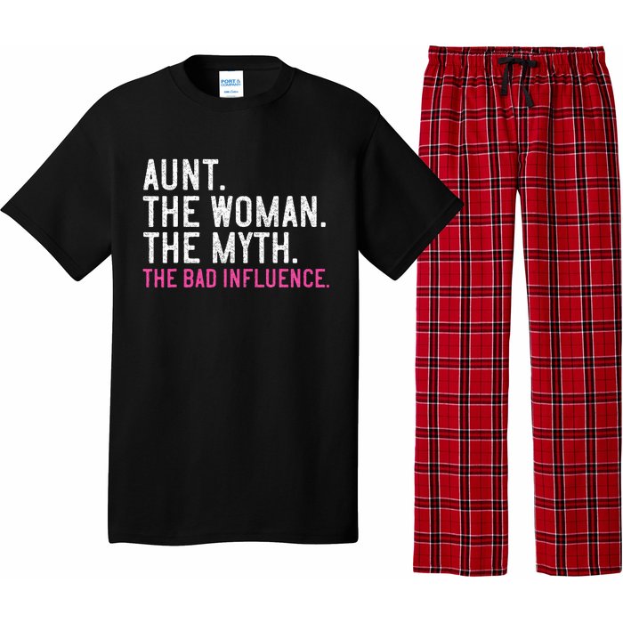 Aunt The Woman The Myth The Bad Influence Vintage Women Pajama Set