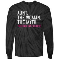 Aunt The Woman The Myth The Bad Influence Vintage Women Tie-Dye Long Sleeve Shirt