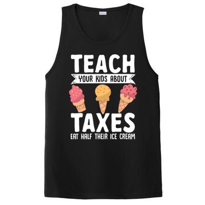 Accountant Teach Your About Taxes Eat Half Ice Cream Gift PosiCharge Competitor Tank