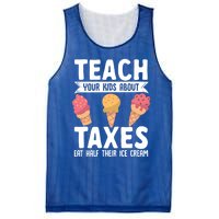 Accountant Teach Your About Taxes Eat Half Ice Cream Gift Mesh Reversible Basketball Jersey Tank