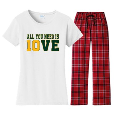 All That You Need Is 10ve Funny 10ve Women's Flannel Pajama Set