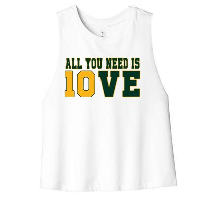 All That You Need Is 10ve Funny 10ve Women's Racerback Cropped Tank