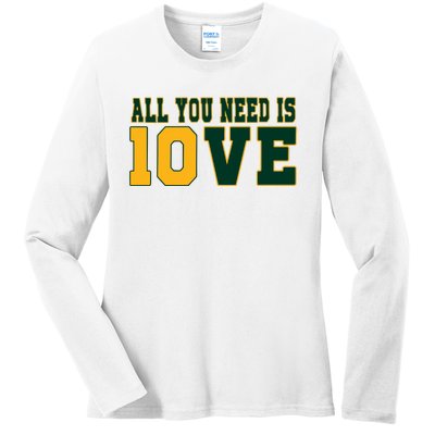 All That You Need Is 10ve Funny 10ve Ladies Long Sleeve Shirt