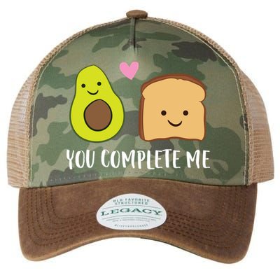 Avocado Toast You Complete Me Valentines Day Avocado Toast Legacy Tie Dye Trucker Hat