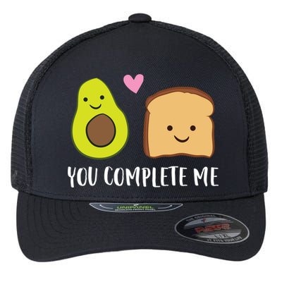 Avocado Toast You Complete Me Valentines Day Avocado Toast Flexfit Unipanel Trucker Cap